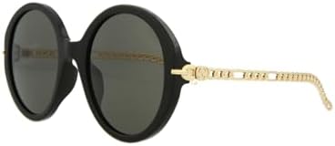 Gucci Round/Oval Sunglasses Black Gold Grey Luxury Eyewear Made In Italy Acetate Frame Designer Fashion for Everyday Luxury
