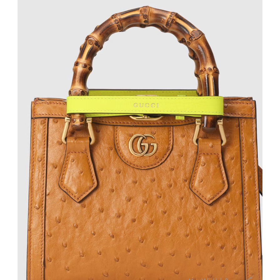 Gucci Diana mini ostrich tote bag