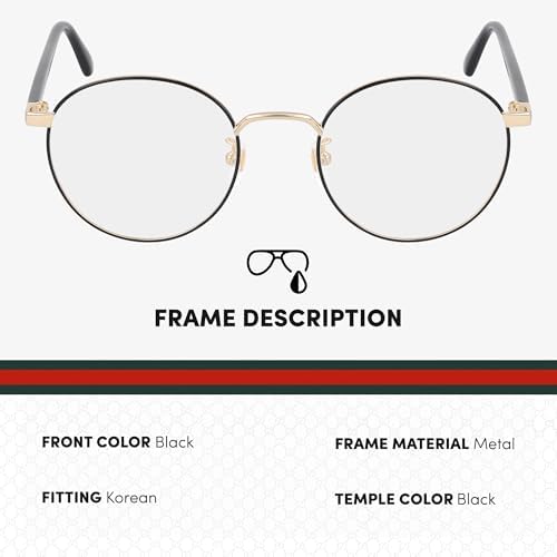Gucci GG0297OK Designer Fashion Eyeglasses Stylish Round Frame Eyewear with Luxury eSHADES Kit - Embrace Sophistication and Elegance