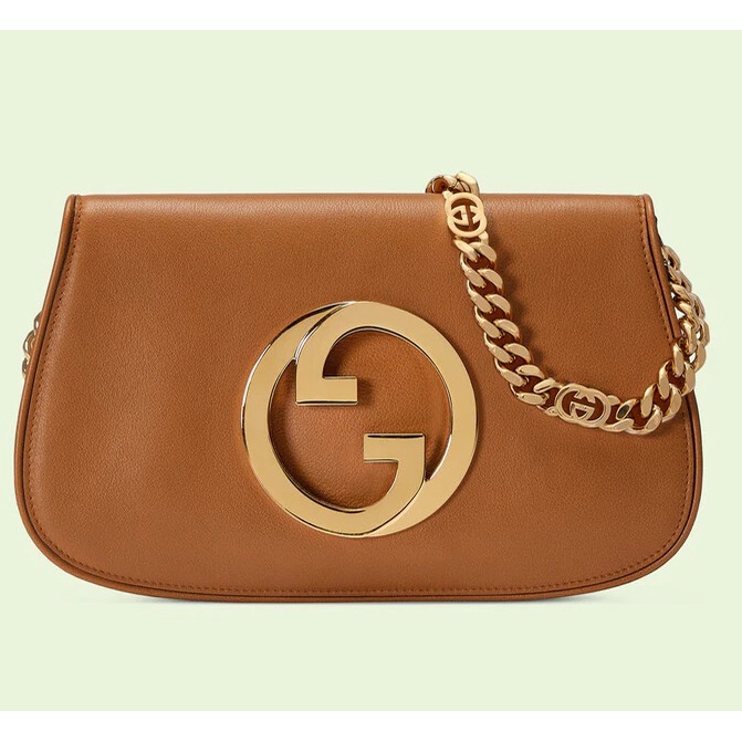 GUCCI BLONDIE SHOULDER BAG- LIGHT BROWN