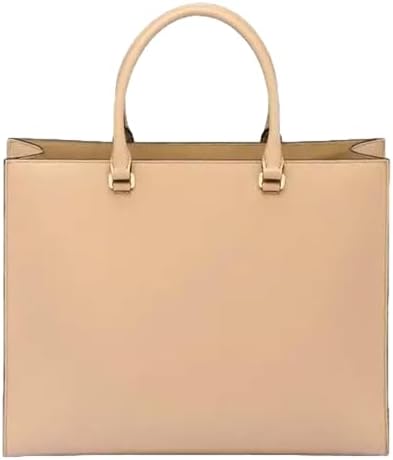 Prada Womens Saffiano Sabbia Sand Beige Lux Logo Emboss