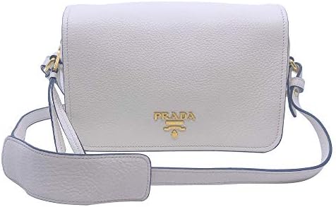 Prada Crossbody Bag Handbag For Women - Womens Vitello Phenix Shoulder Flop Ivory Leather Crossbody Bag 1BD163 Bags For Women