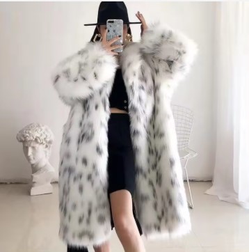 Winter Luxury New sable Fur long Coat Plus Size collar Coats With Fur For Ladies In Winter fox fur Jacket