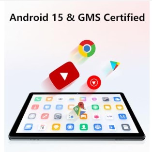 Android Tablet, 10.1 inch Android 15 Tablets 12GB(4+8) RAM / 64GB ROM / 1TB SD Card Expansion, 1280x800 IPS HD Touchscreen, 6000mAh Battery, Bluetooth 5.0, Dual Cameras, GMS, Dual Band WiFi - Black