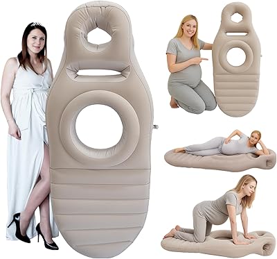 Inflatable Pregnancy Pillow, Belly Mattress Float with Abdominal Hole Full Body Inflatable Bed for Pregnant Women, The Pregnancy Pillow for Sleeping Prone - Relieve Physical Pain
