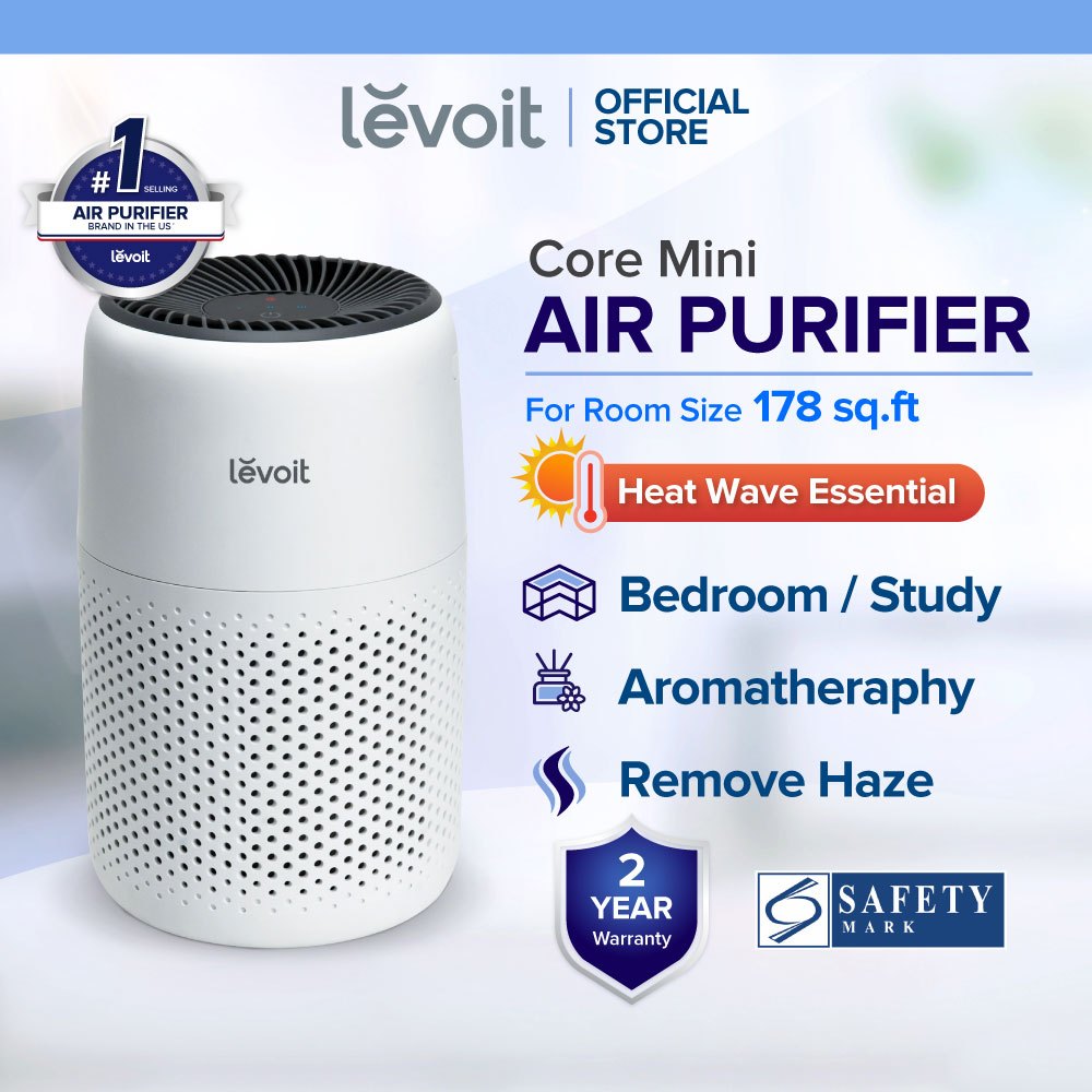 [OFFICIAL] Levoit Core Mini Air Purifier Portable Desktop Low Noise H13 True HEPA Carbon Filter Aromatherapy Diffuser