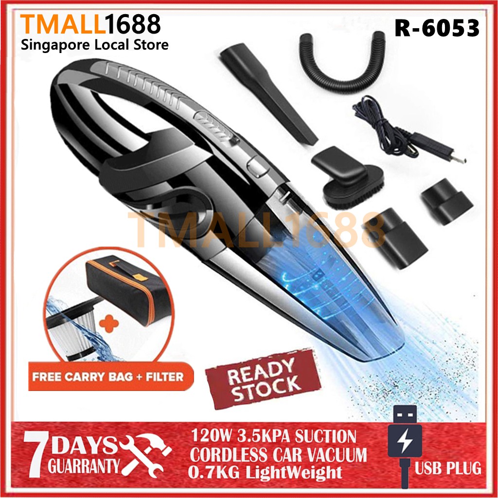 [✅SG Ready Stock] Rechargeable Wireless Cordless Vacuum Cleaner Car Household Vacumn Cleaner