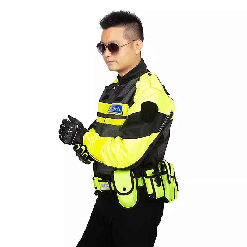 Body Protection Motorbike Waterproof Ridding Motorcycle Reflective Safety Black Fluorescent Yellow Jacket For Men Riding