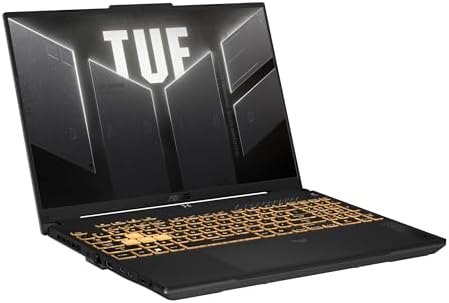 ASUS TUF Gaming F16 Gaming Laptop, 16” FHD+ 144Hz IPS-Level 16:10 Display, Intel® Core™ 5 210H, NVIDIA® GeForce RTX™ 4050, 16GB DDR5, 512GB PCIe Gen4 SSD, Wi-Fi 6, Win11 Home, FX607VU-SS53