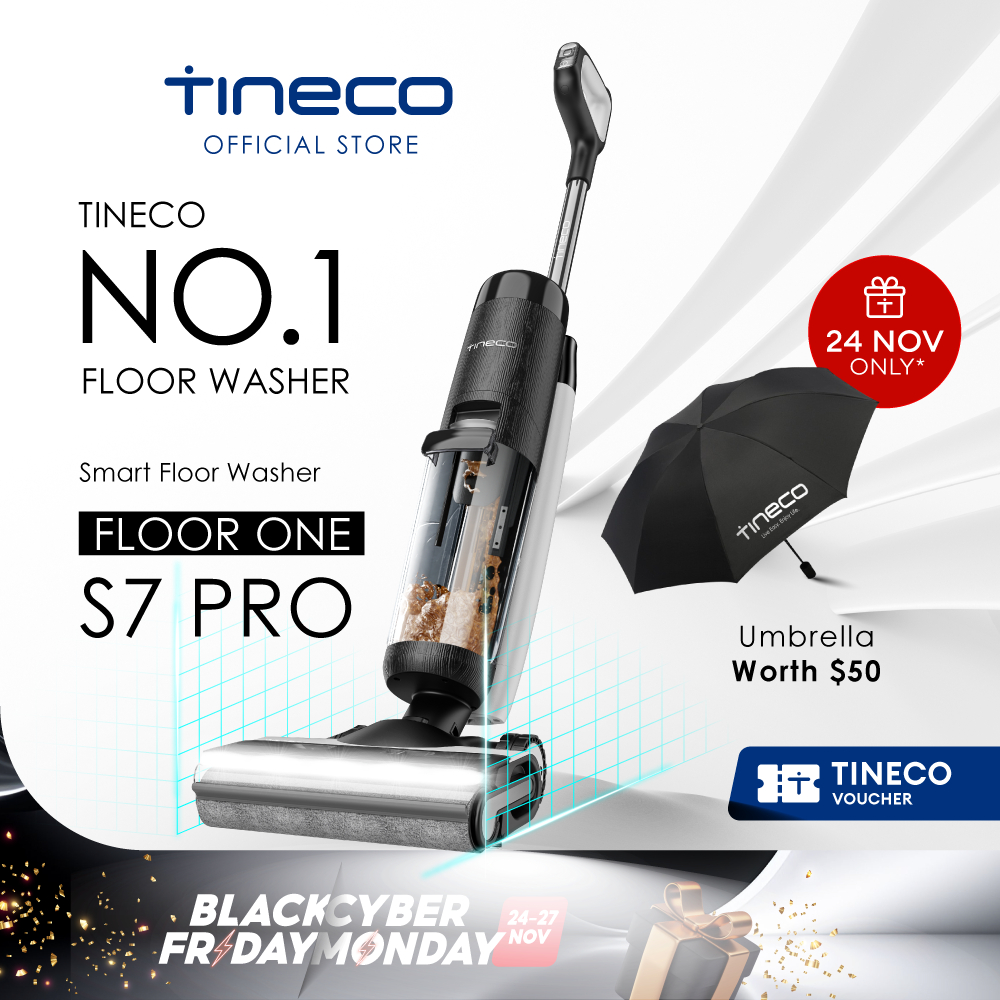 Flagship Tineco Floor One S7 PRO Smart Floor Washer Wet Dry Cordless Vacuum Cleaner Mop Dual-sided Edge LCD Display
