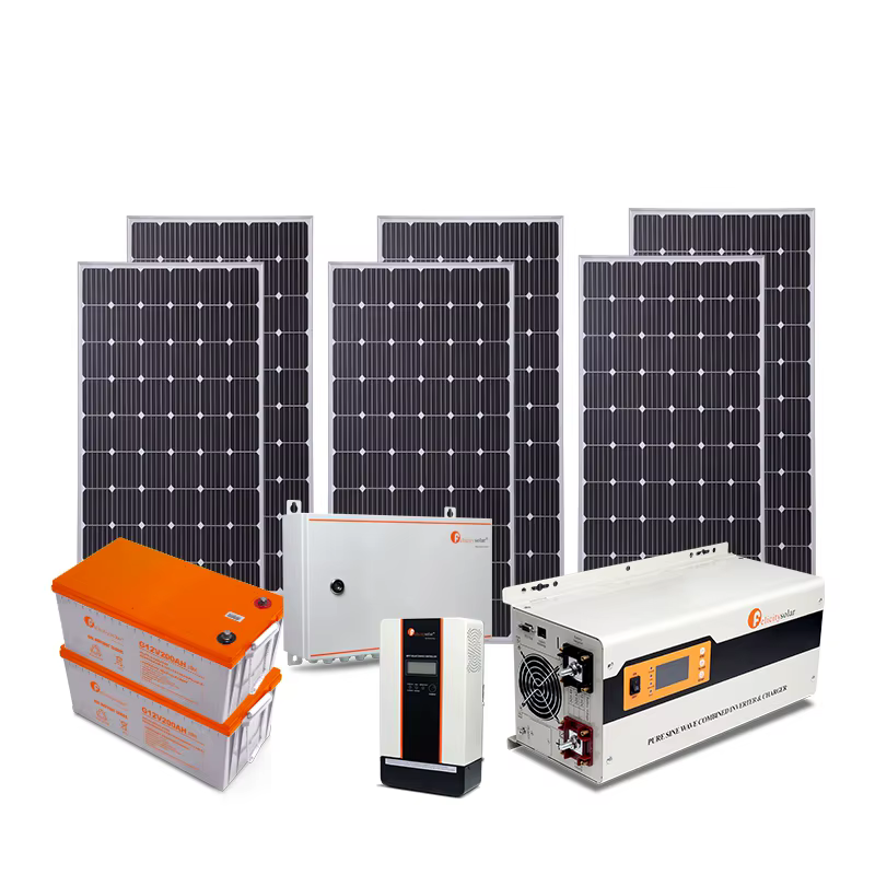 Complete home off grid 3500VA/3000W solar+energy+systems with Accessories panel/battery/controller/inverter