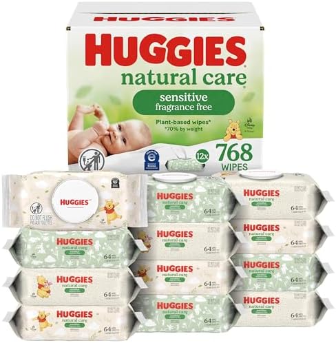 Huggies Natural Care Sensitive Baby Wipes, Unscented