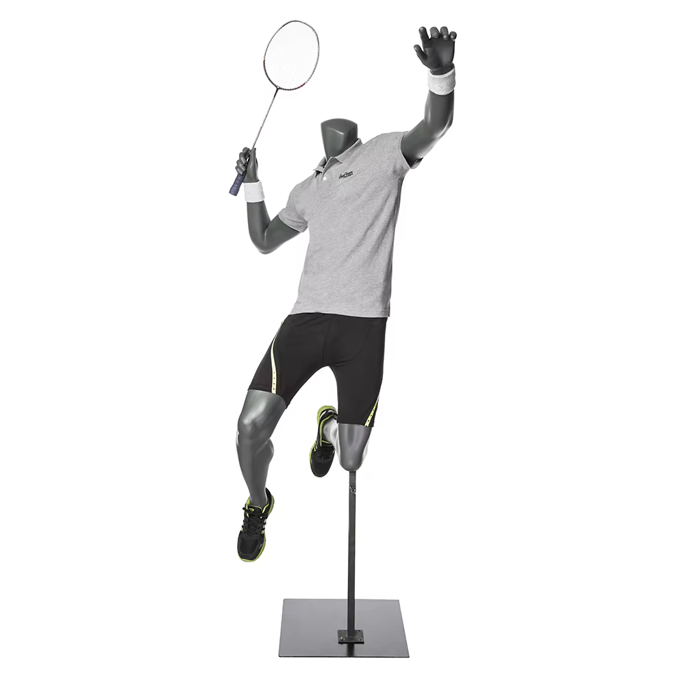 NI-21 sports fiberglass mannequin abstract badminton male mannequin