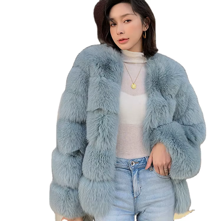 Jacket New Winter Coat Fashion Women Real Fox Fur Coat Simplycity Fox Fur Coat Women