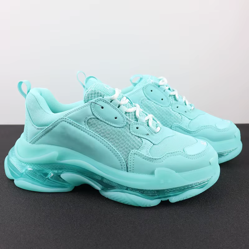New Color Brand Luxury Sneakers Triple S Shoes Cushioning Clear Sole high Platform pink Blue Women women's Sneakers Original