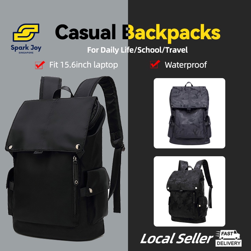 【SG】Laptop Backpack Men Business Bagpack Casual Travel Bag Waterproof Large Space School Bags Fits up to 15.6 inch