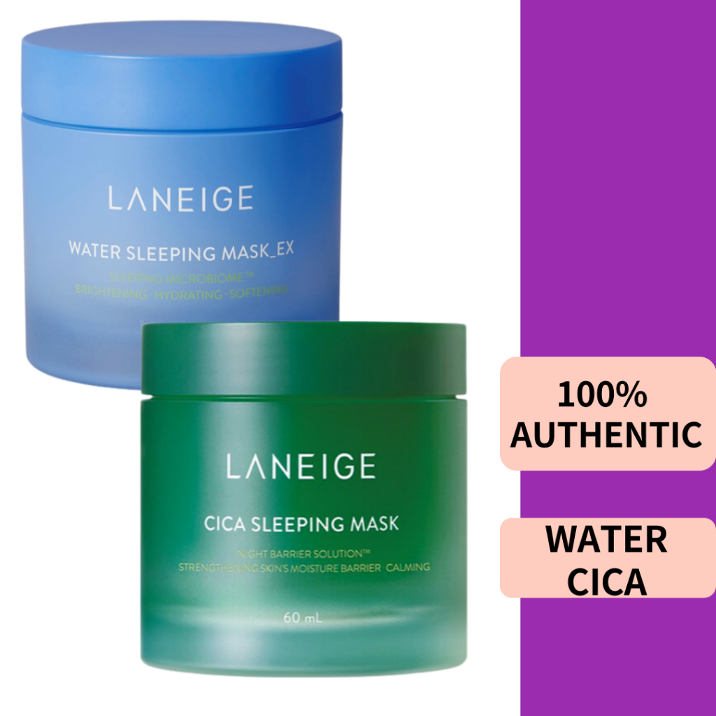 [LANEIGE] 2023 SLEEPING MASK EX | WATER / CICA Moisture Brightening Calming Sleeping Facial Mask | Latest Product Renewed as EX-Line Directly from Korea 100% AUTHENTIC