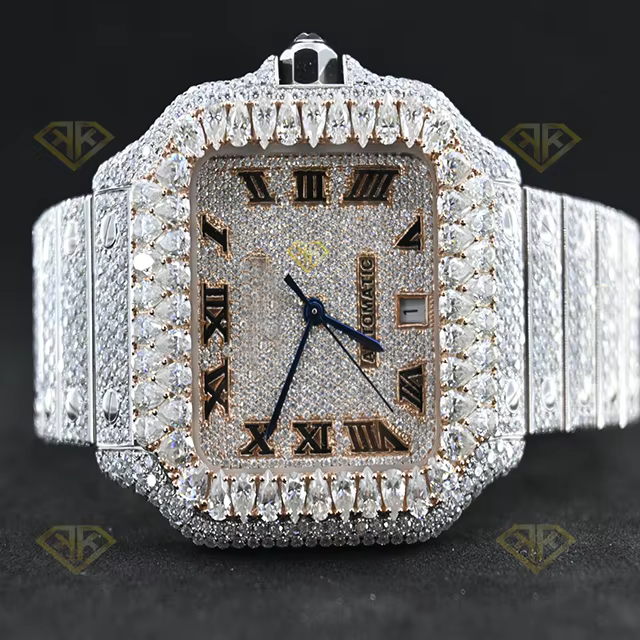 Custom Jewelry Pass Diamond Tester Moissanite Wrist watch Fashion Iced Out Luxury Oem Mechanical Antique Watches For Men
