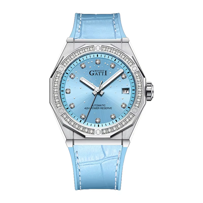 Iced Out Watch Design Stainless Steel Luxury Case women Waterproof Business Lady watch