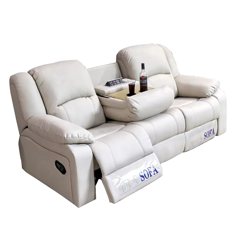 Newest Home Furnitures Reclining Living Room Sofa Set Recliner Genuine Leather Sectional