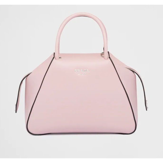 PRADA SMALL LEATHER SUPERNOVA HANDBAG-ALABASTER PINK