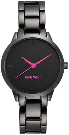 Nine West Women's Gunmetal Bracelet Watch