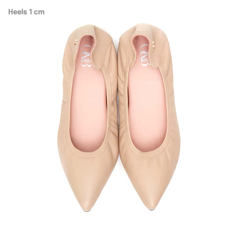 O&B - Hepburn in True Naked Flat Shoes 100% Lambskin Leather Woman Shoes Soft Comfortable and Beautiful OEM Service
