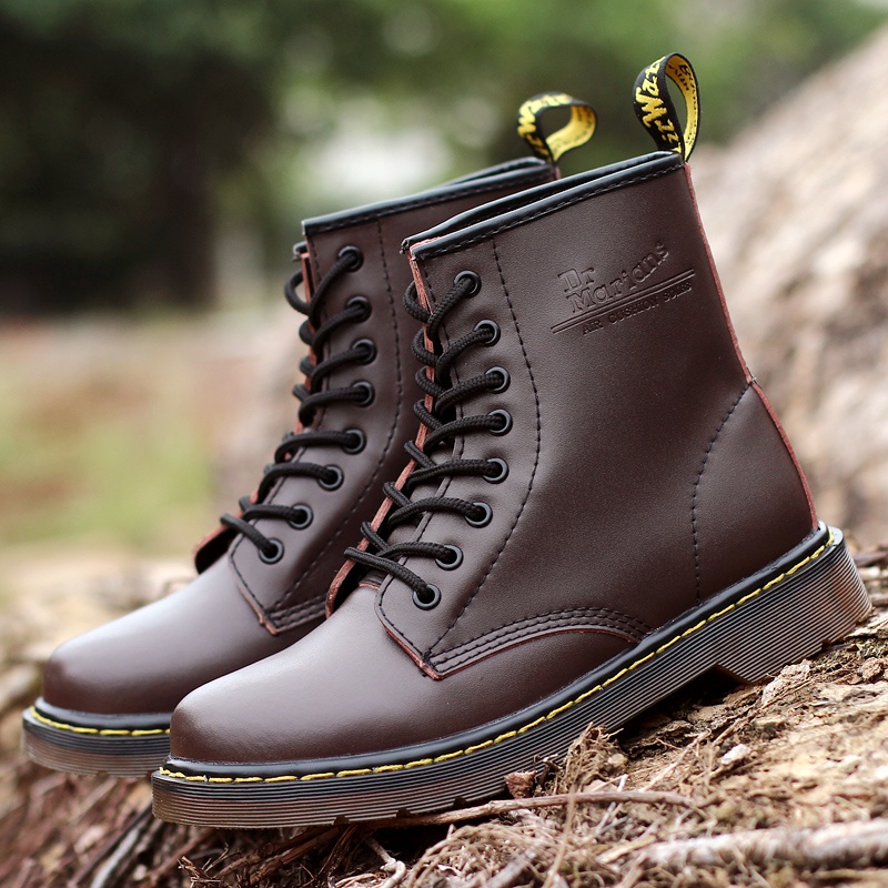 Dr.Martens [Size 34~48] Dr. Martens 1460 Eight-Hole Genuine Leather Martin Boots Ankle Couple Men/Women Outdoor High-Top Classic Style Tooling Shoes Motorcycle Waterproof NZDL