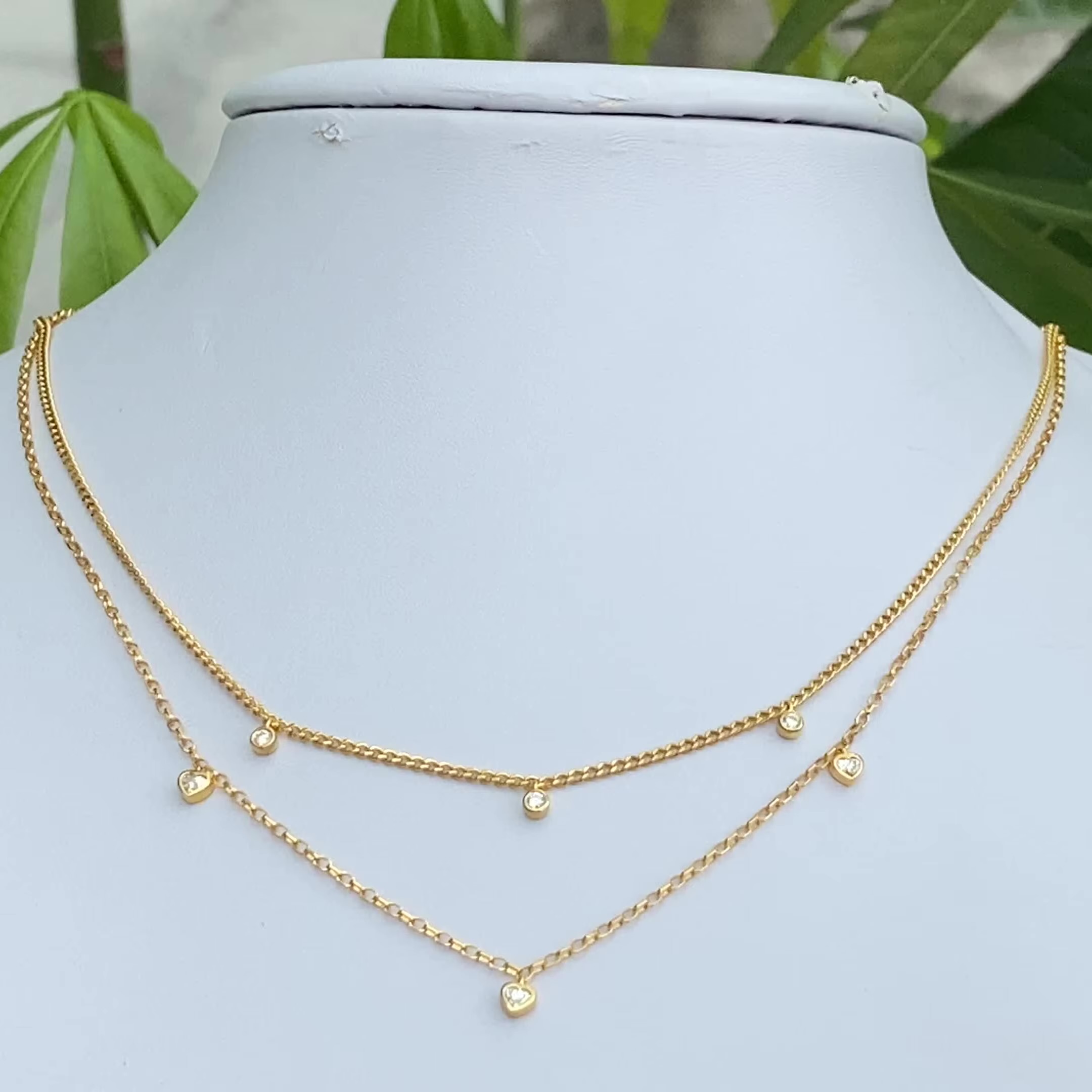 solid gold jewelry real gold jewelry 18k natural diamond fashion necklace 2022