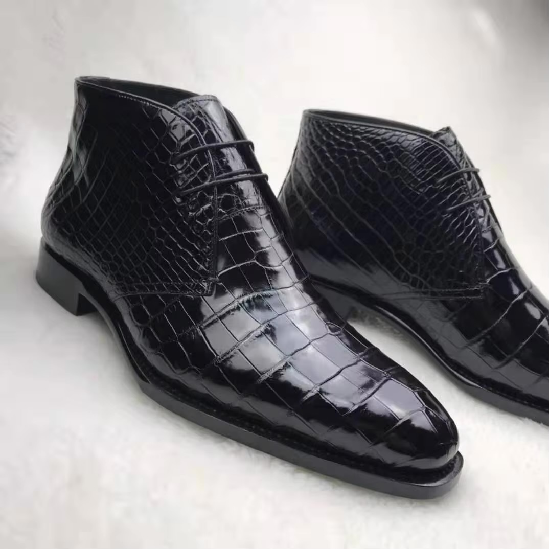 2023 Good selling zapatos para hombre crocodile shoes men work alligator breathable shoes men fancy party men shoes