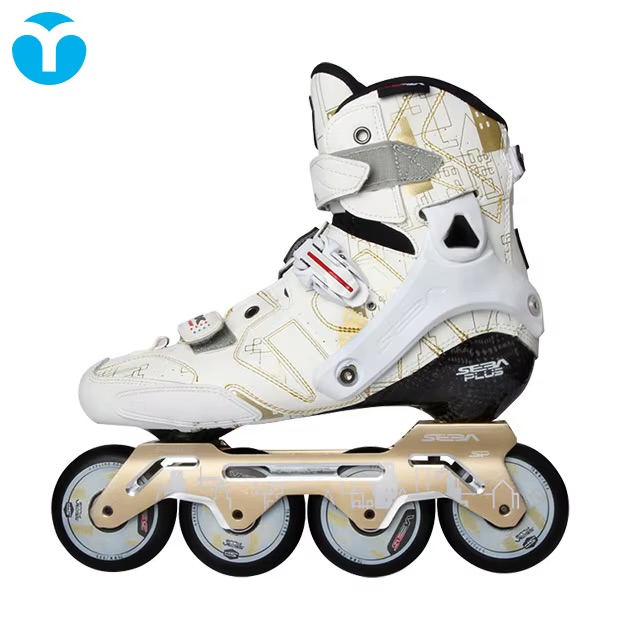 MACCO flat fancy roller skates adult roller skates SEBA graffiti white gold roller skates TRIX Saint-Sebastian co-branded