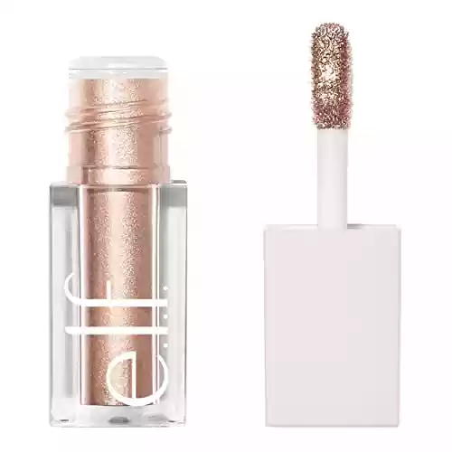 e.l.f. Liquid Metallic Eyeshadow, Gel Formula, Multi-Dimensional Finish For Bold Eye Looks, One-Swipe Coverage, Vegan & Cruelty-Free, Moon, 0.1 Fl Oz
