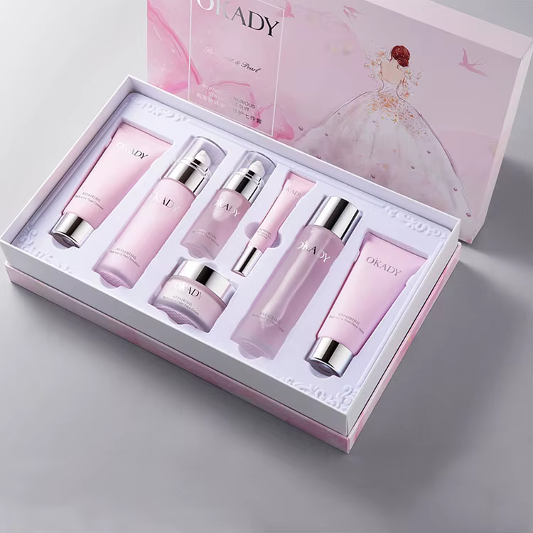 Hot Selling Professional Beauty Skin Care Moisturizing Skin Care Products Cubilose pearl 7-pcs Skin Care Set