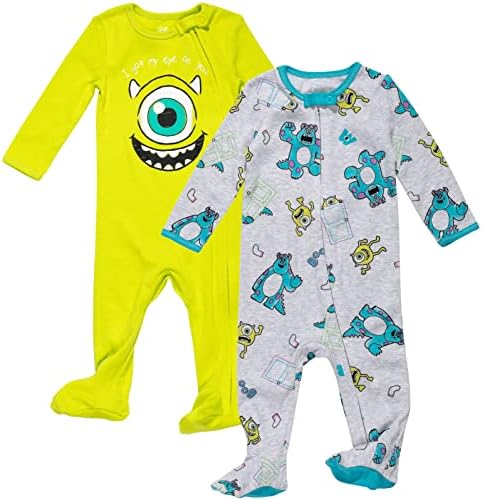 Disney Winnie the Pooh Lion King Monsters Inc. Pixar Toy Story Baby 2 Pack Sleep N' Play Coveralls Newborn to Toddler
