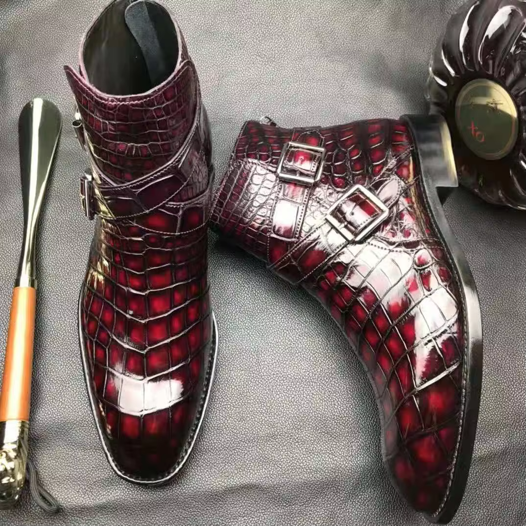 2023 Classic alligator breathable shoes for men decent party wear shoes for men good quality crocodile formal shoes men
