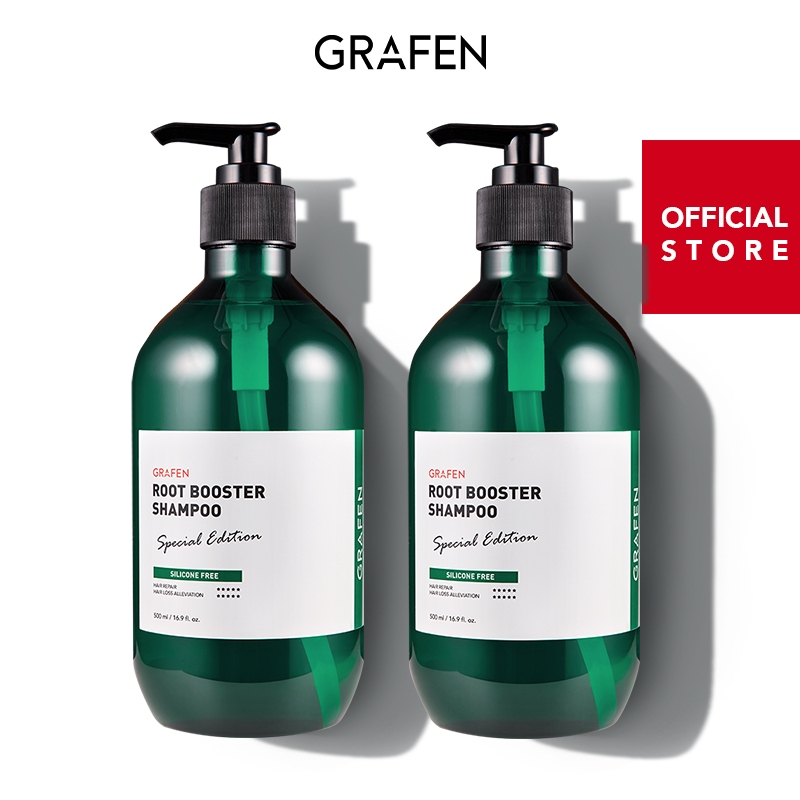 [GRAFEN] Root Booster Shampoo 500ml x2 [Anti-Hair Loss, For Dry Hair, Sulfate/Silicone/Paraben Free ]