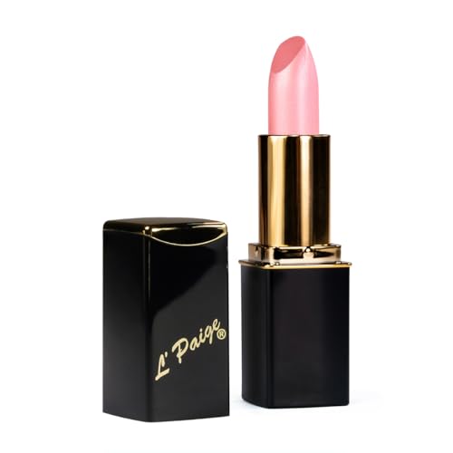 L'Paige Designer Lipstick – Cool-Toned Pink with Iridescent Shimmer – Aloe Vera-Based, Long-Lasting & Moisturizing Formula for a Smooth, Luxurious Feel – Shade L44 Shimmery Ice Lipstick